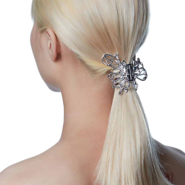 Liquefied Metal Butterfly Hair Claw Clip (SMALL)