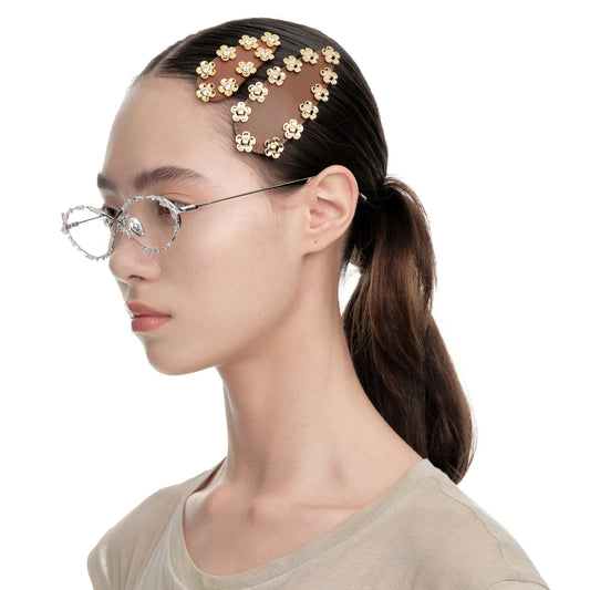 Paradise / Leather Flower Hair Clip