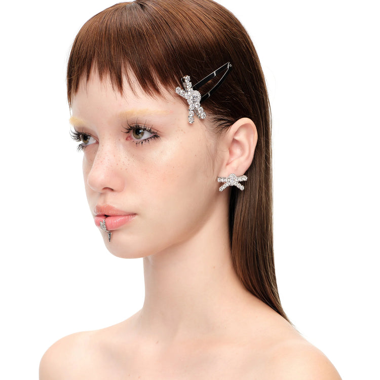 YVMIN X SHUSHUTONG / Gemstone Pave Bow Earring (Large)
