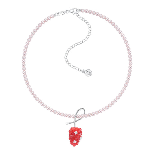 Paradise / Berry Pearl Necklace