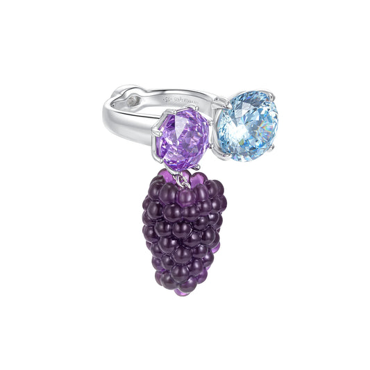 Paradise / Mulberry Gemstone Open Ring