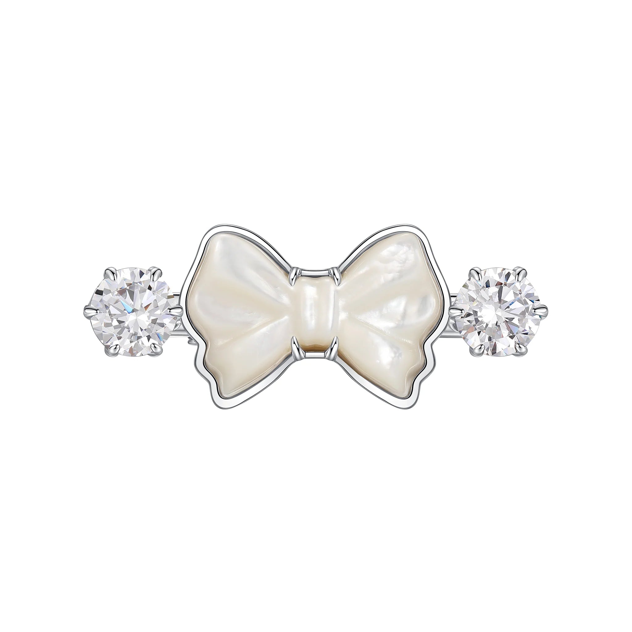 YVMIN X SHUSHUTONG / Double Jeweled Sculpture Bowknot Hair Clip YVMIN X SHUSHUTONG / Shell Sculpture Pearl Drop Earrings main image 4
