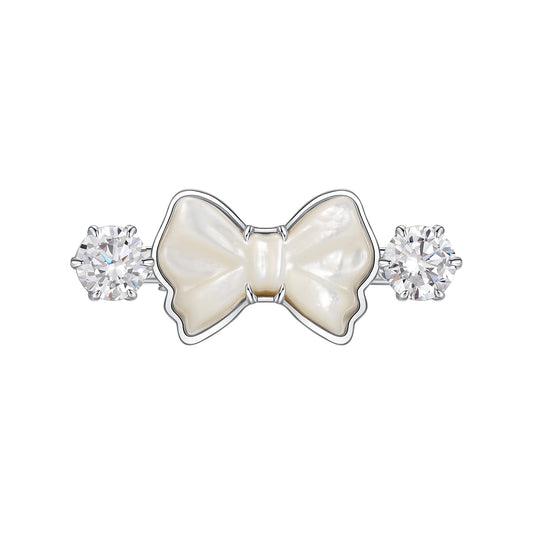 YVMIN X SHUSHUTONG / Double Jeweled Sculpture Bowknot Hair Clip