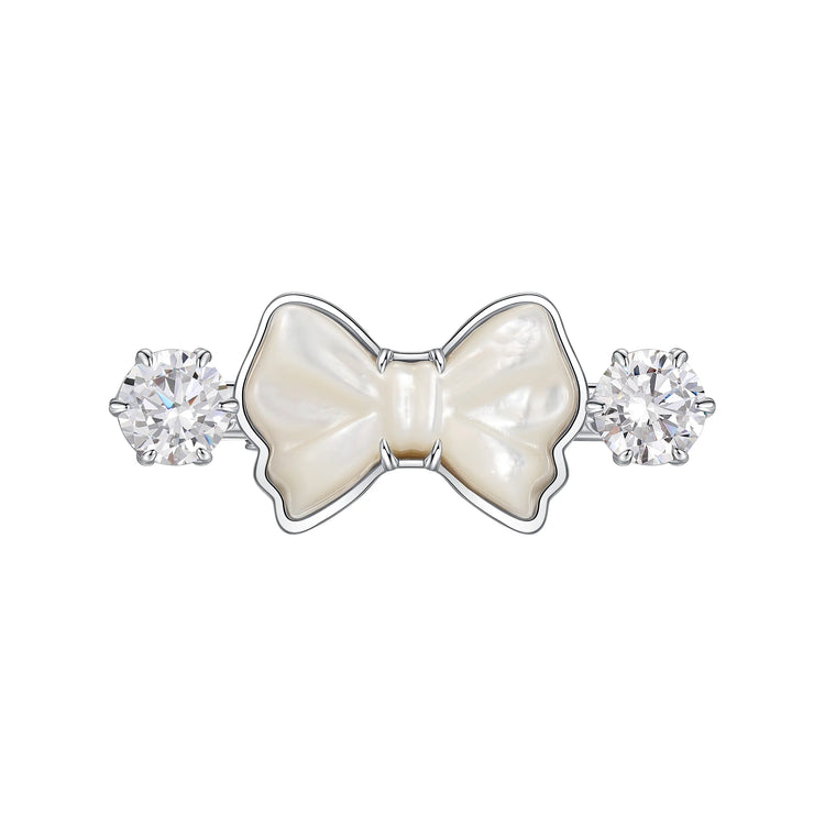 YVMIN X SHUSHUTONG / Double Jeweled Sculpture Bowknot Hair Clip