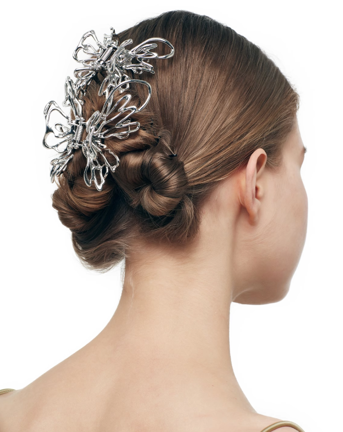 Liquefied Metal Butterfly Hair Claw Clip (SMALL)