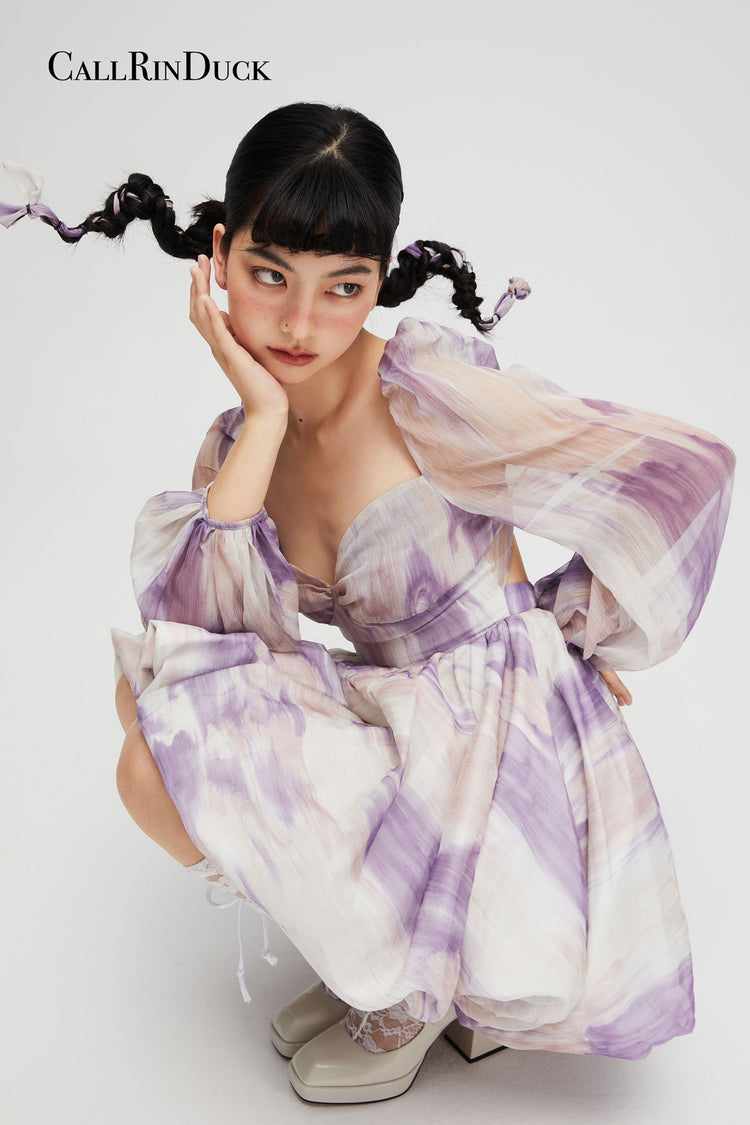 Fire Cloud Sunset Dress