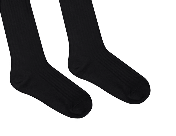 French-style Handcrafted Embellished Knit Mid-calf Socks