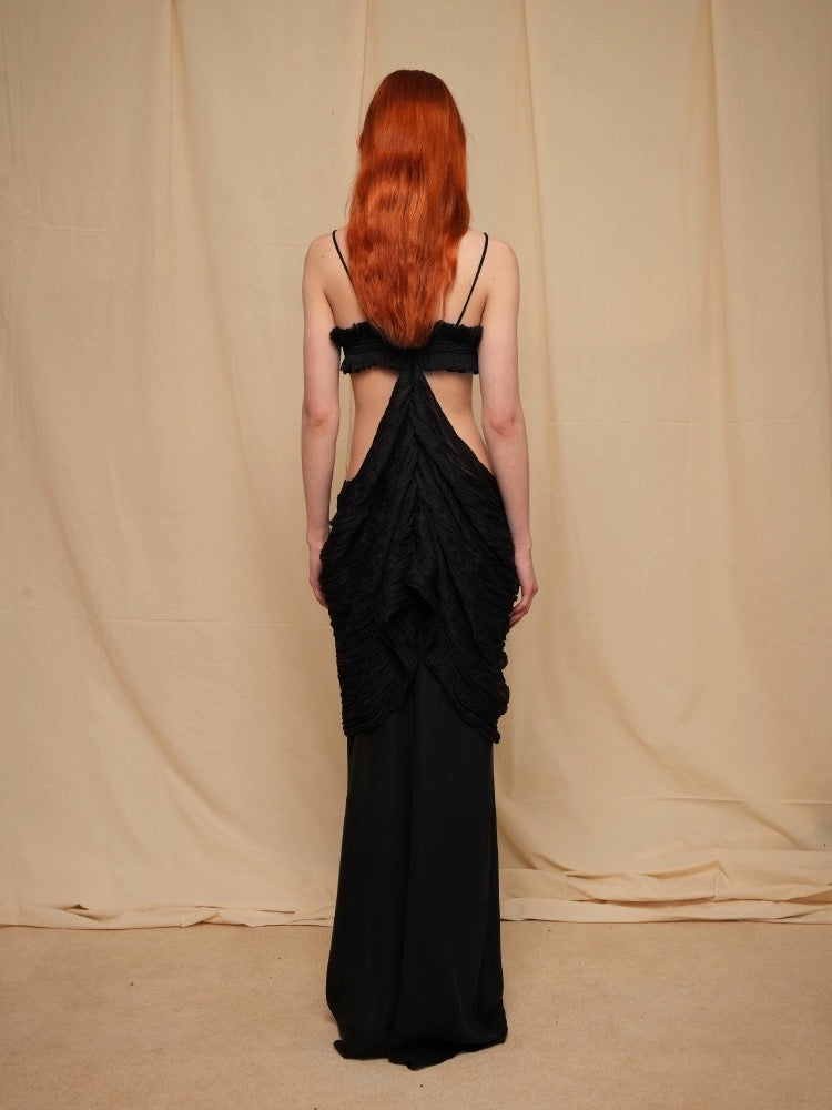 Black-Couloured Bra Dress Suit