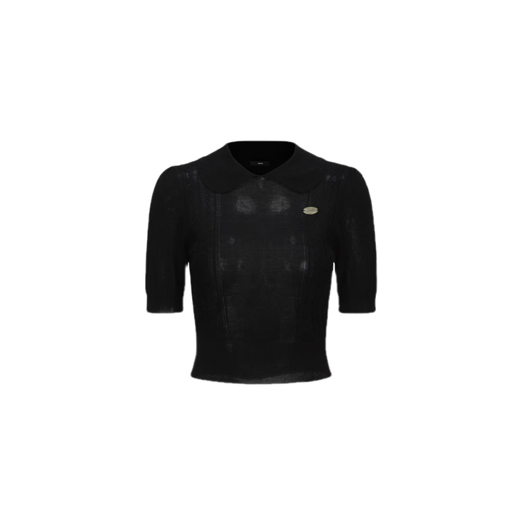 Vintage-style Knitted Polo Shirt