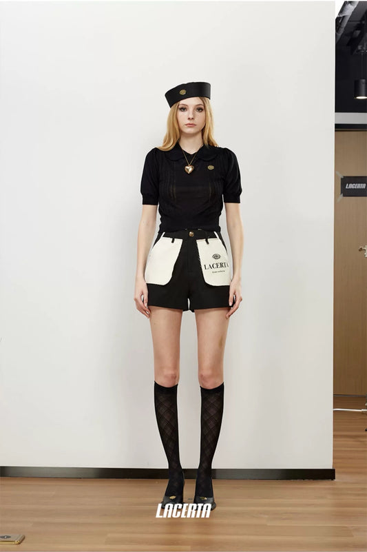 Vintage-style Knitted Polo Shirt