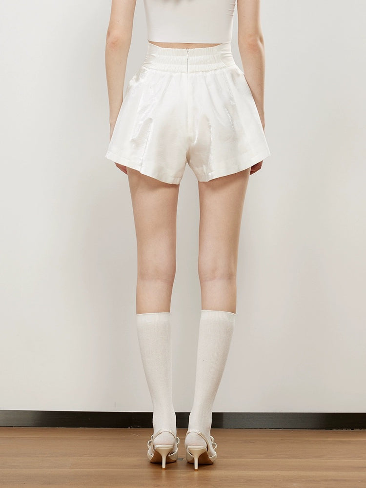 Satin Umbrella Hem Shorts