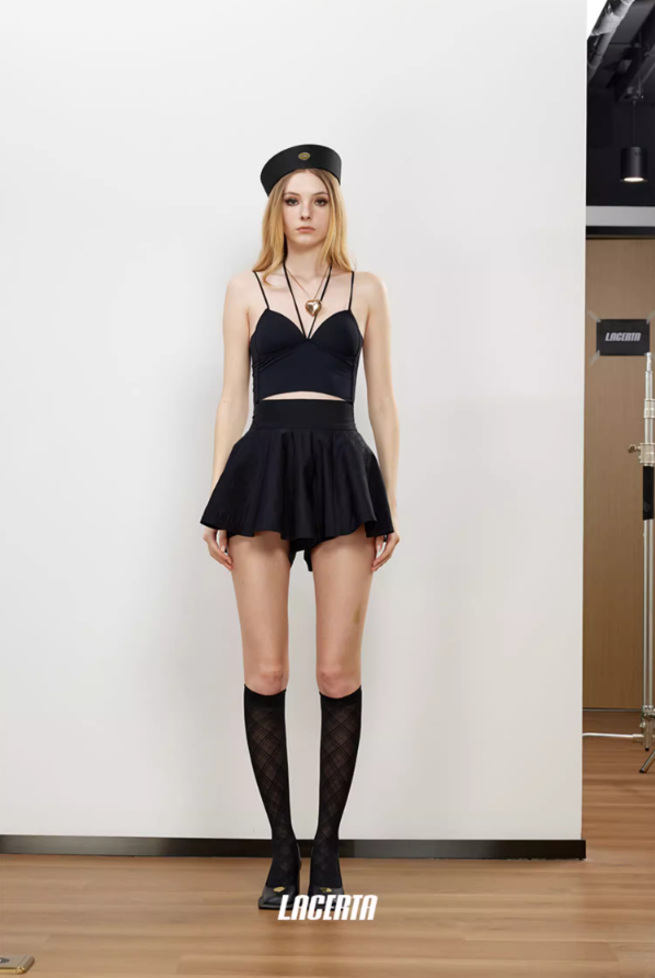Satin Umbrella Hem Shorts