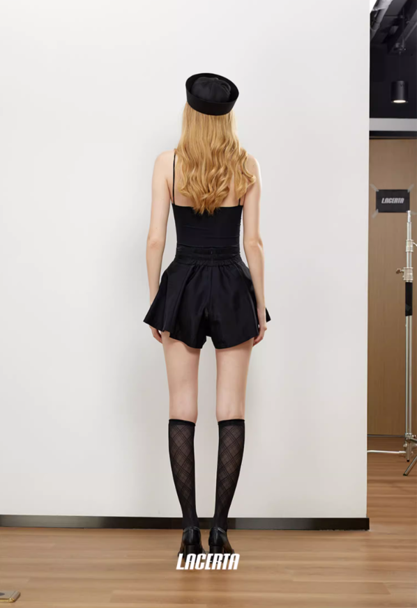 Satin Umbrella Hem Shorts