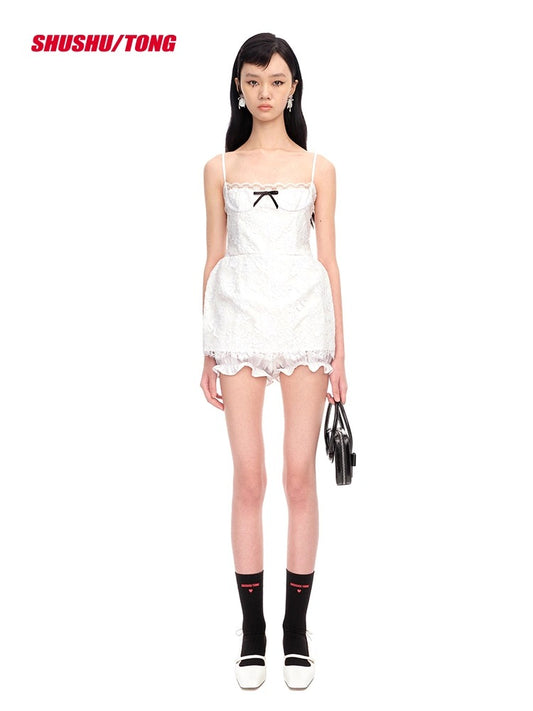 White Layered lace Minidress