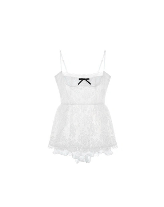 White Layered lace Minidress
