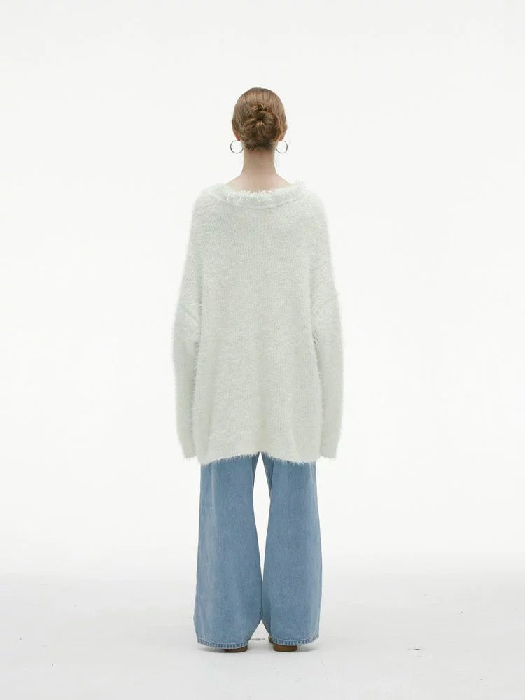 Ice Cream-colored Wheat Ear Fringe Cardigan