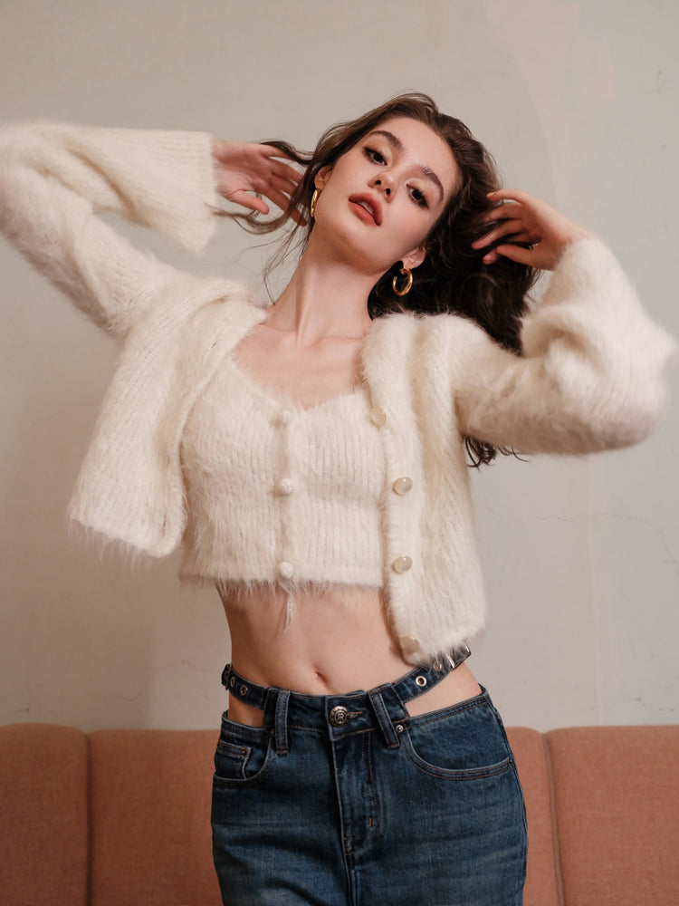 Alpaca wool knit vest