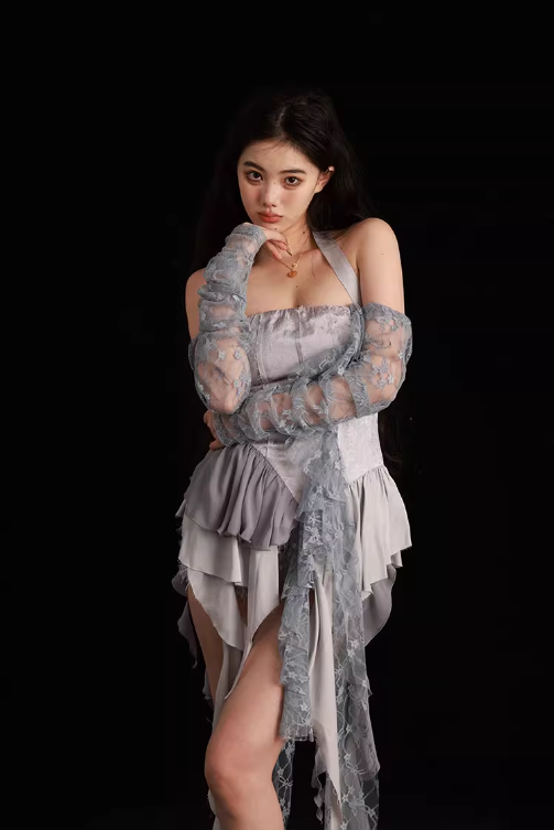 Shadow Cyan Dress Set