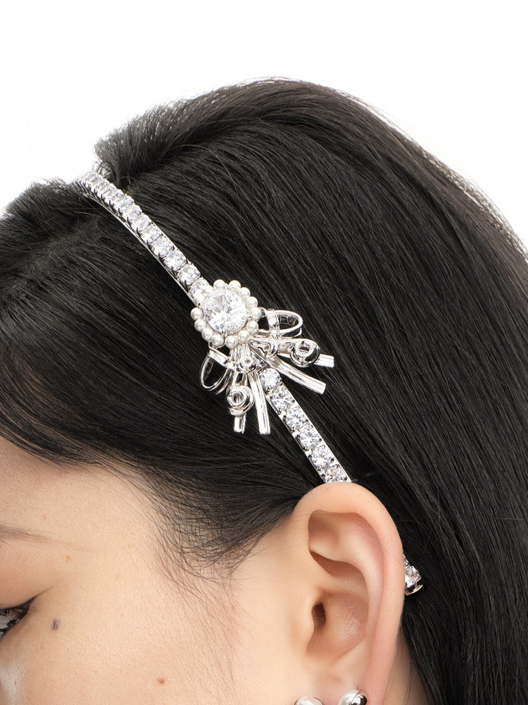 Yvmin X Shushutong \ Curly Hair Gem Badge Headband