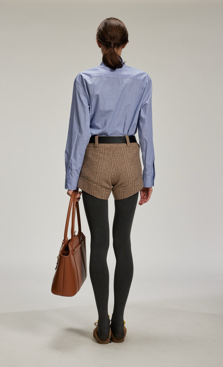 Tie-Decorated Deconstructed Unisex Shirt