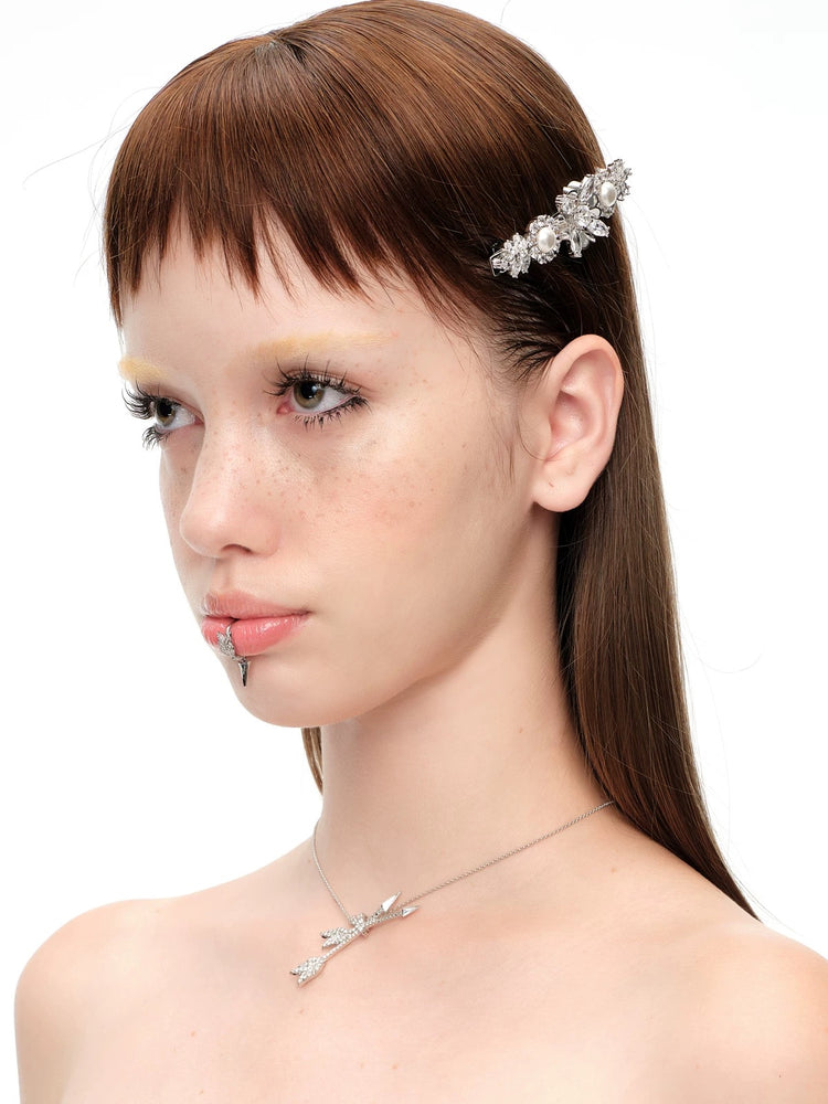 YVMIN X SHUSHUTONG / Double Arrow Pave Necklace