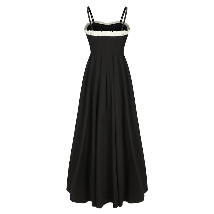 Box Pleats Volume Maxi Dress