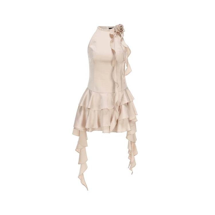 Rose Lace Halter Dress