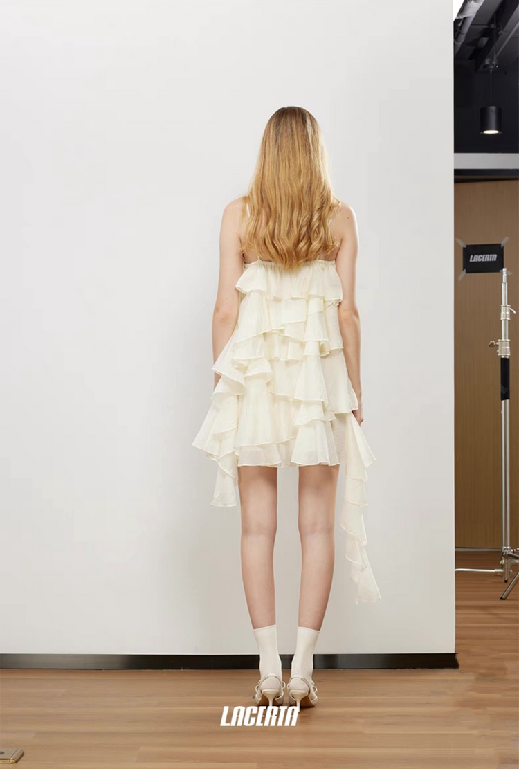 Layered Ruffle Slip Dress