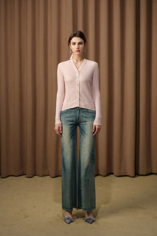 Stitched Logo Knitted Top