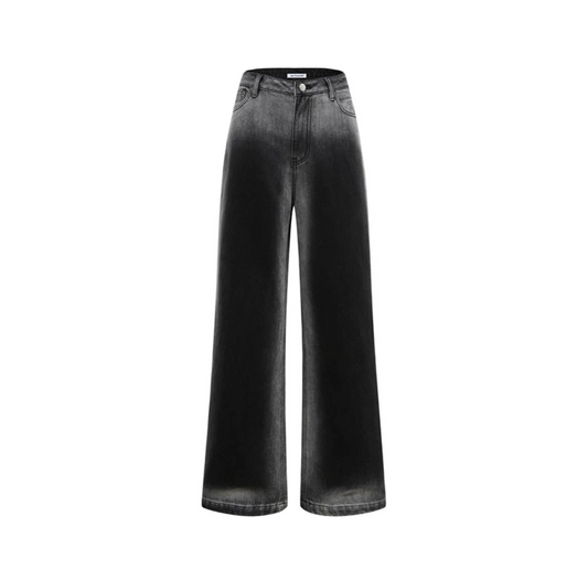 Black-gray Washed Jeans