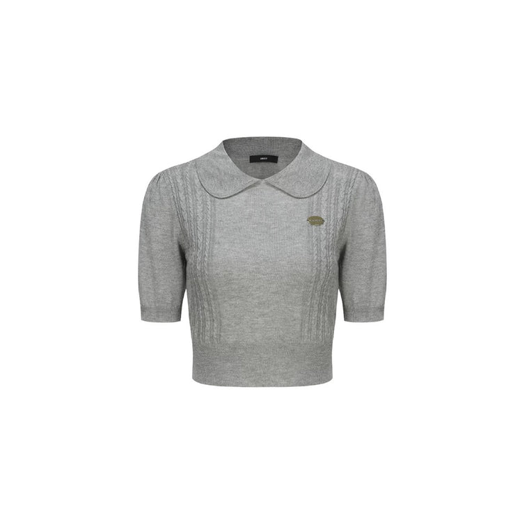 Vintage-style Knitted Polo Shirt
