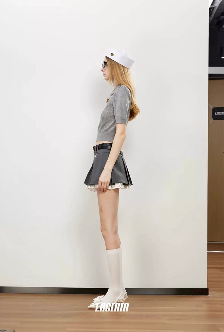Vintage-style Knitted Polo Shirt