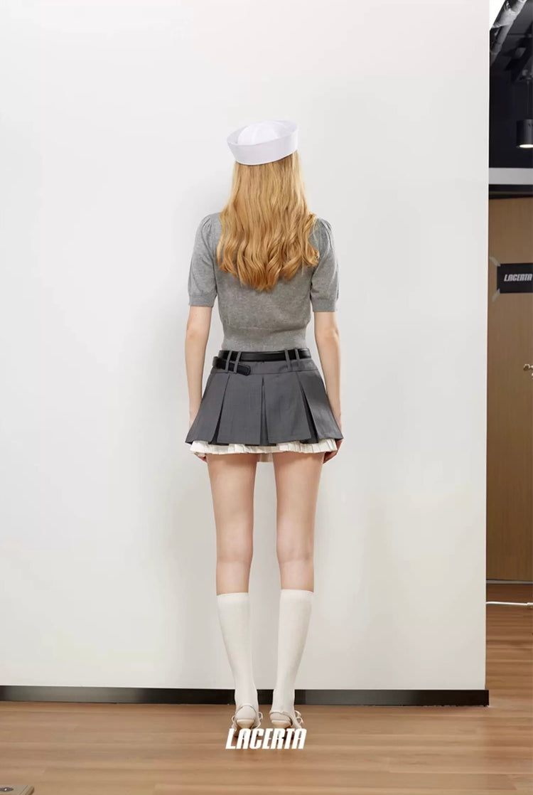 Vintage-style Knitted Polo Shirt