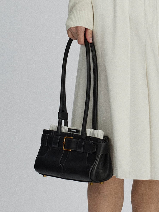 Double-Waistband Belt Shoulder Bag