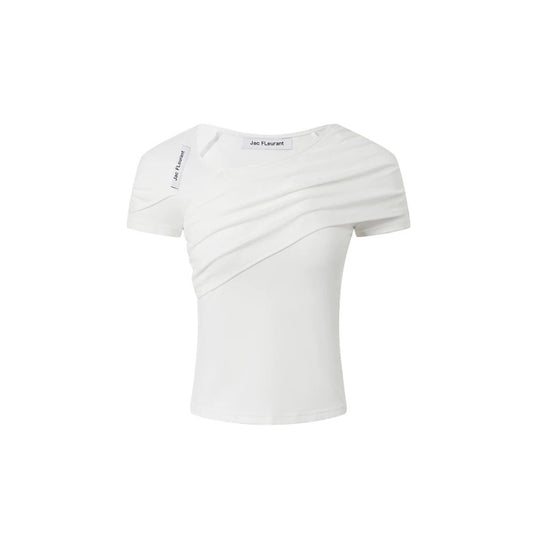 Ruched Patchwork Logo T-Shirt