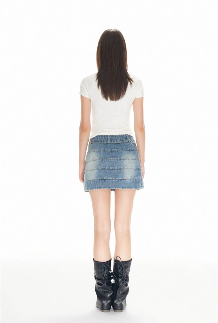 Ruched Patchwork Logo T-Shirt