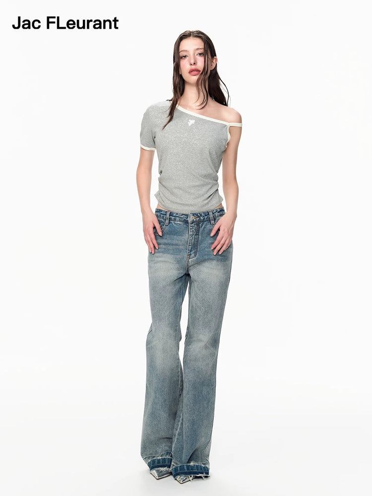 Asymmetric One Sleeve Strap Top