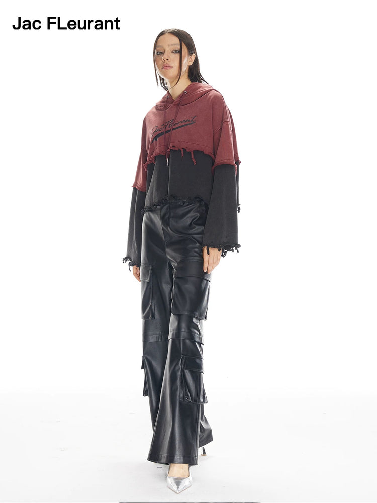Utility Pocket Leather Pants