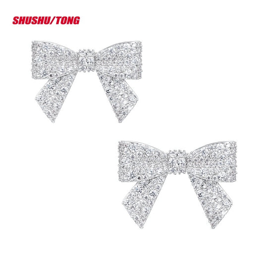 Pave Bowknot Earrings