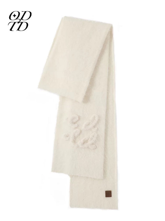 Alpaca Wool Logo Embroidered Scarf