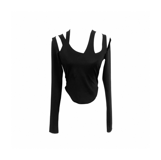 Hollow-out Knitted Base Shirt