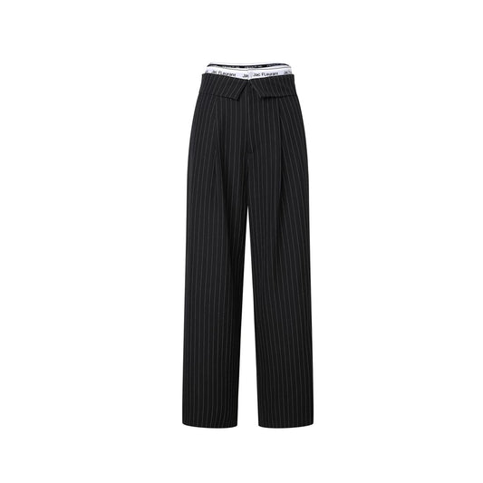 Belt Stripe Logo Webbing Suit Pants