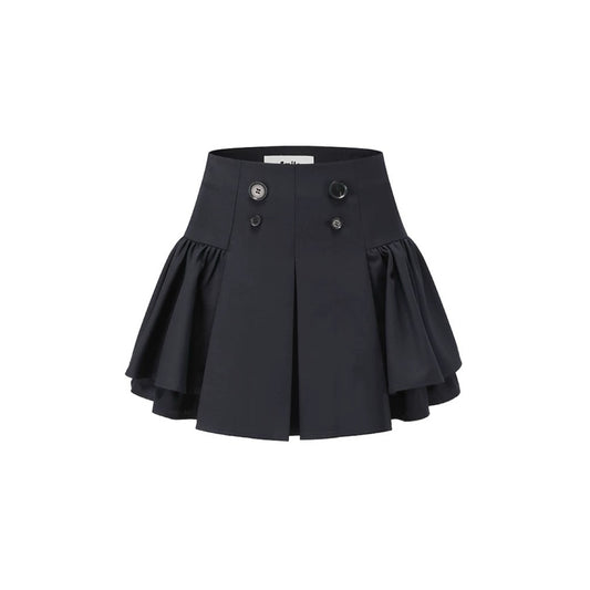Bud Patchwork Pleated Skirt