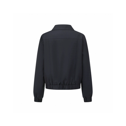 Loose Ruched Lace Trim Jacket