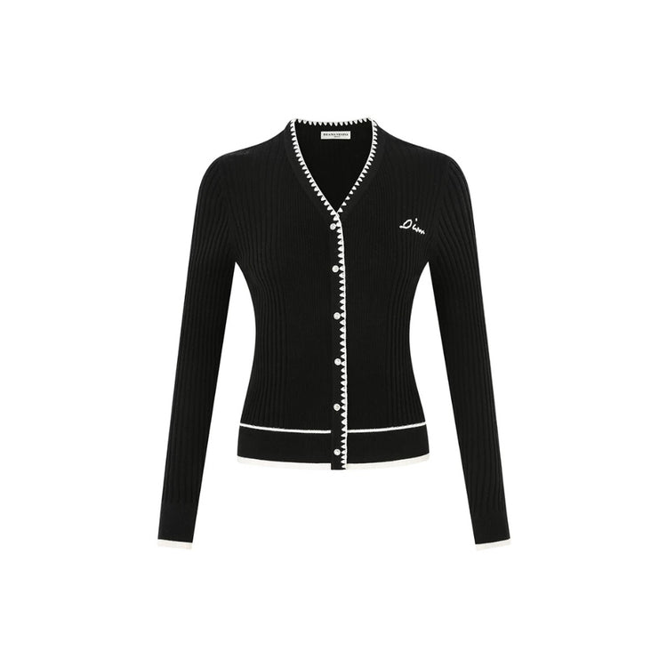 Stitched Logo Knitted Top