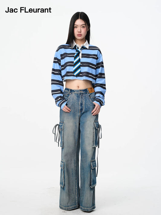 Striped Logo Tie Short Top