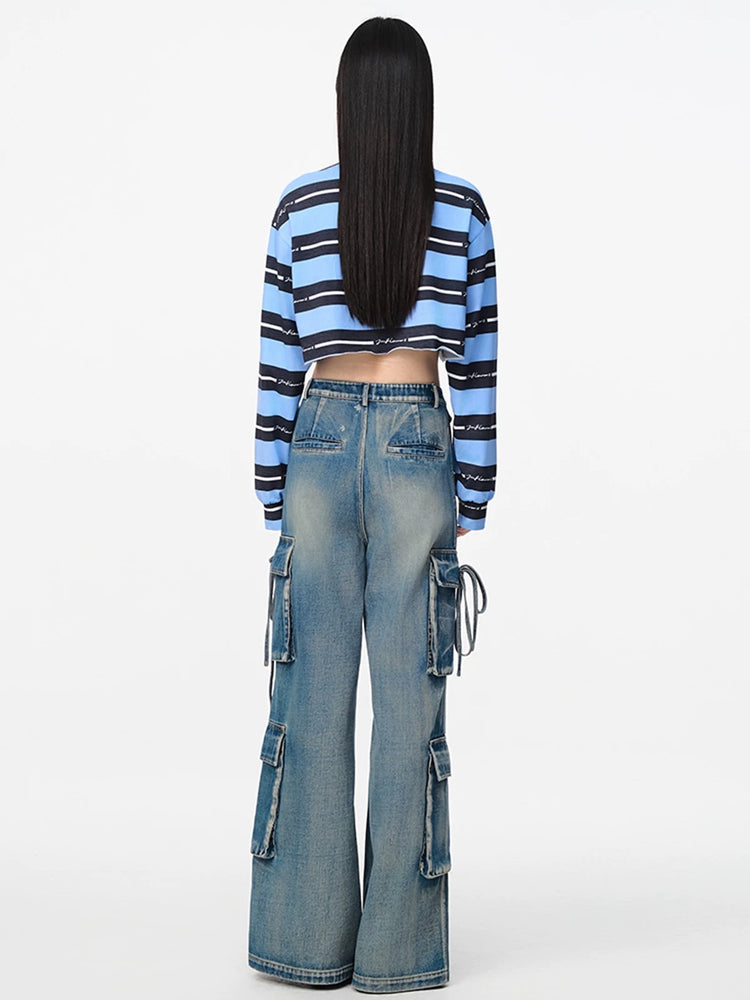 Striped Logo Tie Short Top