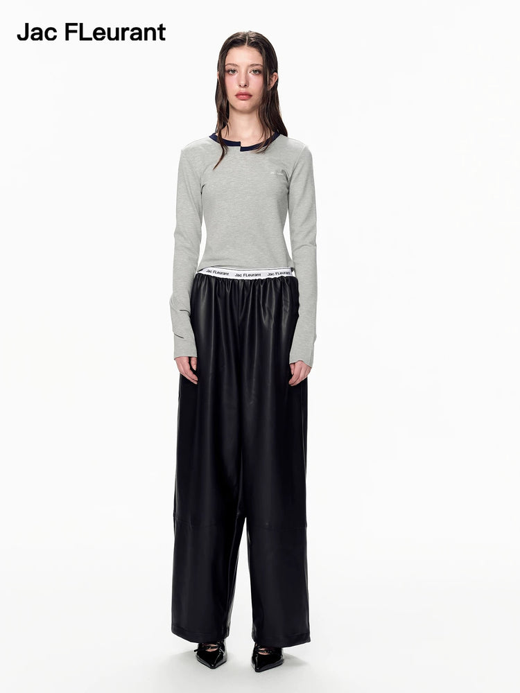 Asymmetrical Misaligned Collar Top