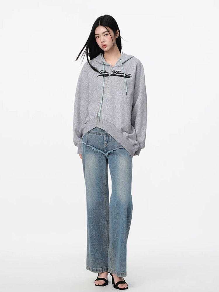 Curved Hem Hoodie