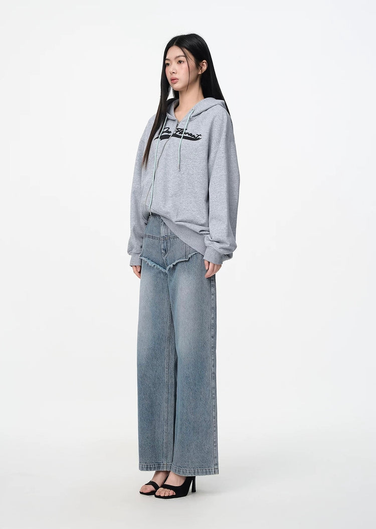 Curved Hem Hoodie